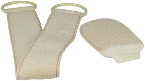 Cubii Health Flannel Strap and Wash Mitt, Loofah Back Scrubber, Shower Strap for Eldery, Handicapped, and Disabled Patients, Back Scrubber Shower Aid for Patients with Limited Reach, Personal Hygiene