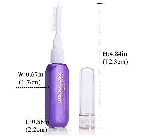 Temporary Hair Mascara Washable Temporary Hair Color Chalk Hair Dye Stick Non-toxic Instant Dye(Light Purple)