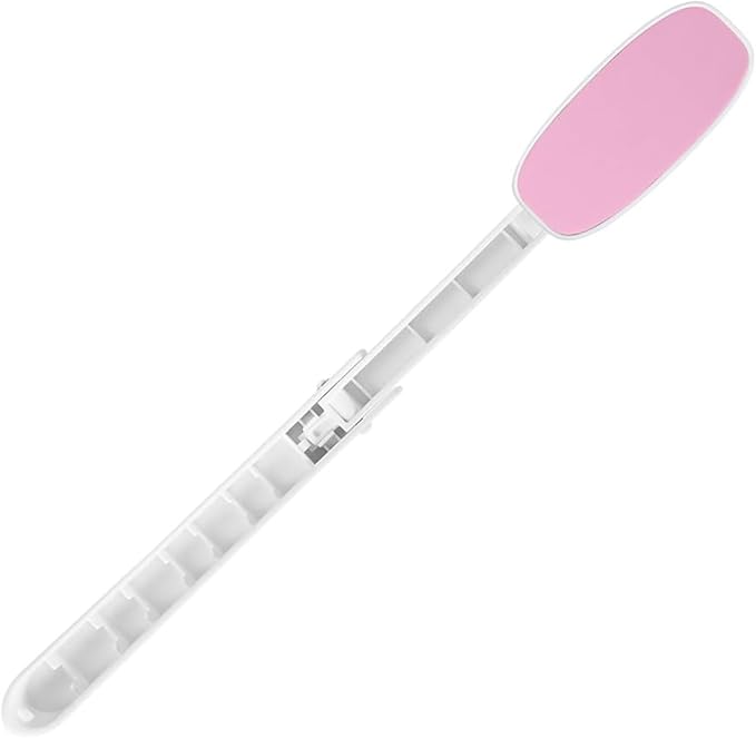 Back Lotion Applicator, 34.5 inch Length, Foldable Design, Pink, 2-in-1 Cream Applicator and Back Scrubber