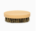 360 Curved Wave Brush for Men, Medium Boar Bristles Natural Palm Brush with Firm Boar Bristles for Men's Hair Styling and Beard Grooming(Yellow)