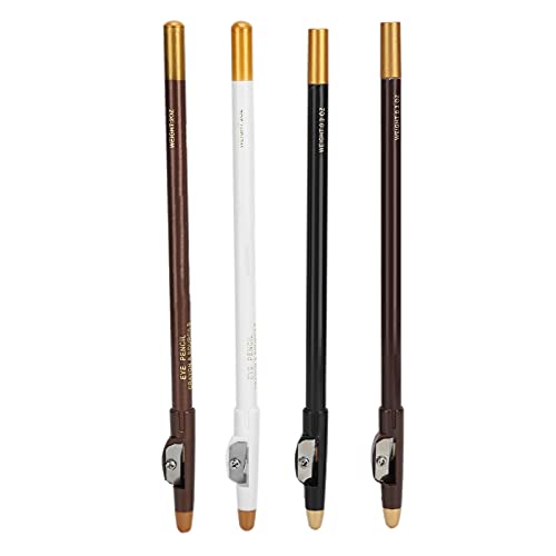 4pcs Hairline Pencil Beard Pencil Filler for Men, with Sharpener, Hairline & Mustache Tracing Tool, Shaping & Styling Kit, & Long-Lasting