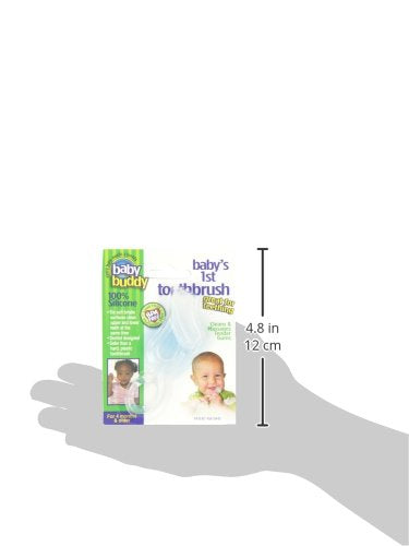 Brilliant Oral Care Baby’s First Toothbrush, Smooth Silicone Bristles Gently Clean Tender Teeth and Gums, for Ages 4+ Months, Clear, 1 Pack