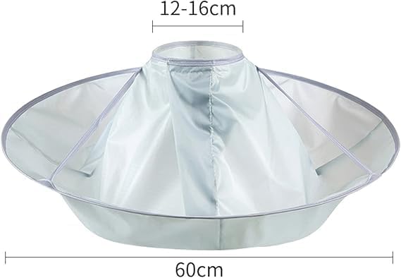 Waterproof Haircut Cape Umbrella, Portable Hair Clippings Catcher for Adults Kids, Reusable Hairdressing Cloak with Anti-Static Nylon (Easy Storage, Salon & DIY Home Use)