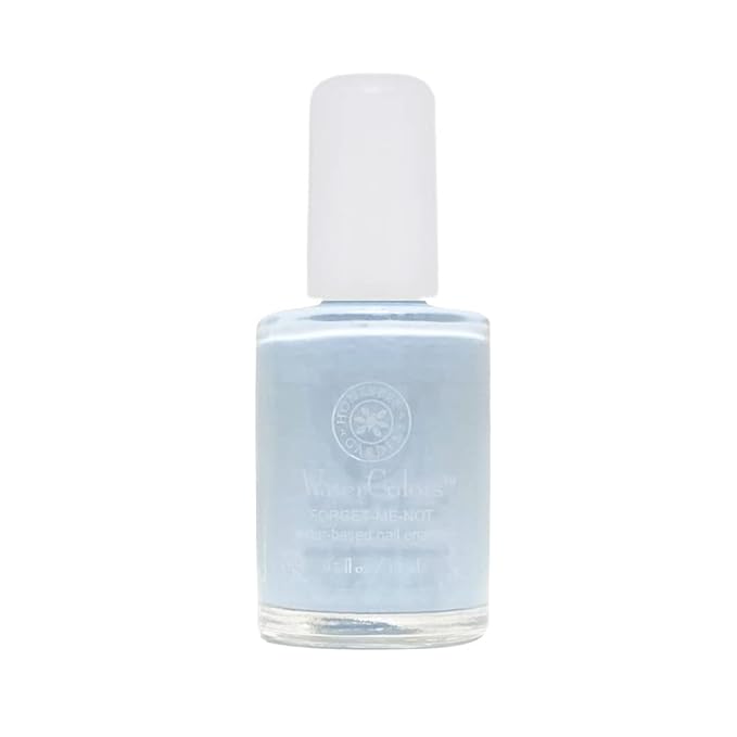 Honeybee Gardens Water-Based Nail Enamel, Forget Me Not, Matte Opaque Light Pastel Blue, Eco-Friendly, Odorless & Vibrant Polish, 0.5 fl oz