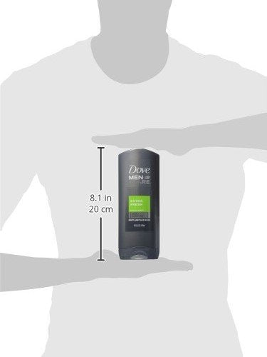 Dove Men + Care Body Wash and Face for Fresh, Healthy-Feeling Skin Extra Fresh Cleanser That Effectively Washes Away Bacteria While Nourishing Your 13.5 oz (Pack of 2)