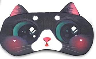 Generic BE 3 Pack Dog Cat Sleep Mask with Gel Mask Cold Warm Compress Cute Funny Blindfold Eye Cover Kids Women Men Gift (Cats4)