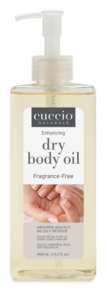 Cuccio Naturale Hydrating Dry Body Oil – Fragrance Free, Fast‑Absorbing Non‑Greasy Moisturizer for Sensitive Skin, 15.5 fl oz