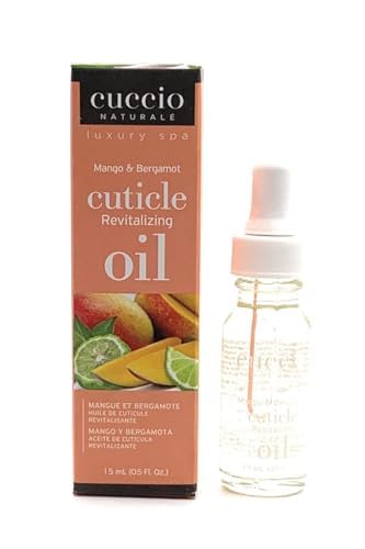 Cuccio Naturale Mango & Bergamot Revitalizing Cuticle Oil – Hydrating Overnight Cuticle Repair – Remedy for Damaged Skin & Thin Nails – Paraben & Cruelty-Free Formula – 0.5 Oz