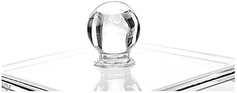 Kamay's Transparent Cotton Ball Pad Swabs Make Up Pads Dispenser Holder Organizer Container with lid Multifunction Acrylic Cosmetic Makeup Organizer (D)
