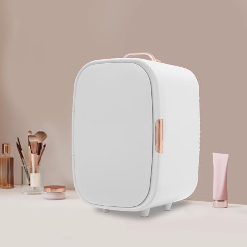 12L Portable Skincare Fridge - Mini Cosmetic Refrigerator with Cooling & Heating, Adjustable Shelves for Makeup, Perfumes, Facial Masks, Lipsticks - Compact Beauty Storage (White)