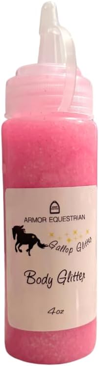 Horse Gallop Glitter Gift Set, 4 Items - Hoof Polish, Body Glitter, Mane and Tail Gel, Shimmer Body Spray (Pink)