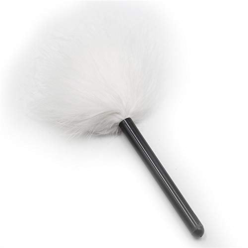 Easy Makeup Powder Brush-Soft Fluffy Turkey Villus, Craft, Natural Powder-Throwing Puff Beauty Tool (White)