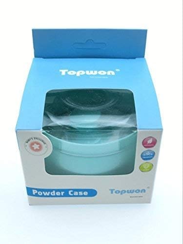 Topwon Baby Powder Puff Kit for Body Powder Container Dusting Powder Case for Baby&Mom