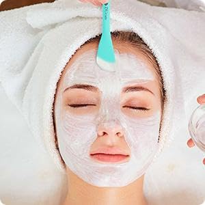 DUcare Silicone Face Mask Brush Double-Ended Facial Cleansing Sponges 4 PCS Soft Facial Cleansing Brush Mud,Clay DIY
