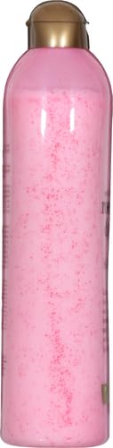 OGX Sensitive + Rose Water & Pink Sea Salt Exfoliating Body Scrub + Rose Quartz, Gentle Exfoliating Daily Wash Softens Skin, Body Scrub for Women, Sulfate-Free Surfactants, 19.5 fl oz (Pack of 3)