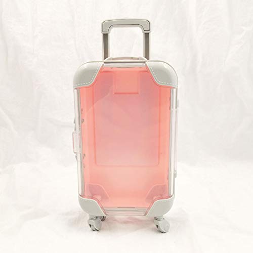 HBZGTLAD 10pcs false eyelashes packaging box pink luggage lashes suitcase luxury mink lashes packing fluffy and curly case empty (Pink)