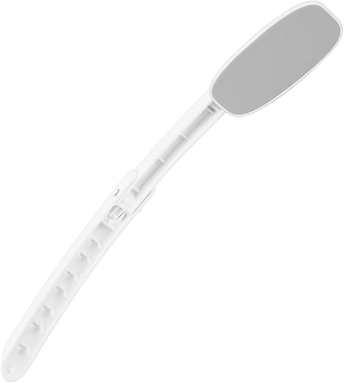 Lotion Applicator for Back, Foldable Back Cream Applicator, Detachable Long Handled Cream Applicator, 2 in 1 Back Scrubber for Shower, Body Brush Bathing Accessories for Men Women (Grey)
