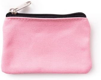 HappyDaily 6 Pack Canvas Zipper Bags Small Makeup Bags Lipstick Cosmatic Organizer Storage Pouch Carrying Purse (Pink/Hotpink/Sky Blue/Purple/Orange/Grey, (3.1" x 5.1"))