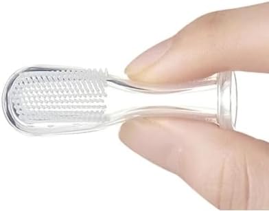 2/Pcs Baby Finger Toothbrush Silicone Infant Finger Cleaning Massager Brush for Teeth & Gums
