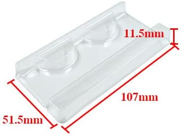 100 Pieces Clear Eyelash Trays Holder Lash Tray Holder Plastic Eye Lash Trays Empty Eye Lash Trays Holder Plastic False Eyelash Tray for False Eyelash Storage Dispaly, 4.2 x 2 Inches