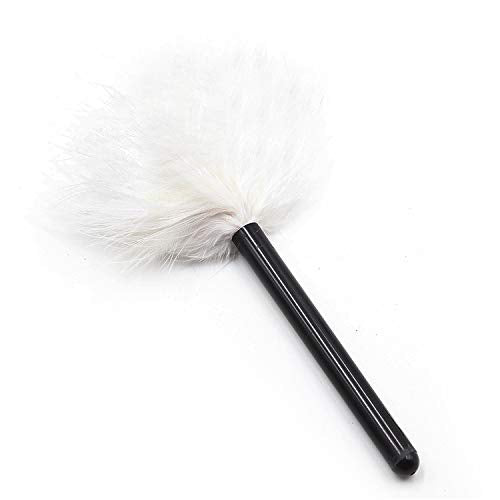 Easy Makeup Powder Brush-Soft Fluffy Turkey Villus, Craft, Natural Powder-Throwing Puff Beauty Tool (White)