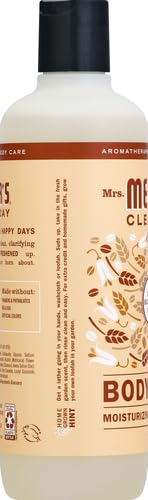 MRS. MEYER'S CLEAN DAY Moisturizing Body Wash for Women and Men, Shower Gel Formula Made with Essential Oils, Oat Blossom Scent, 16 oz