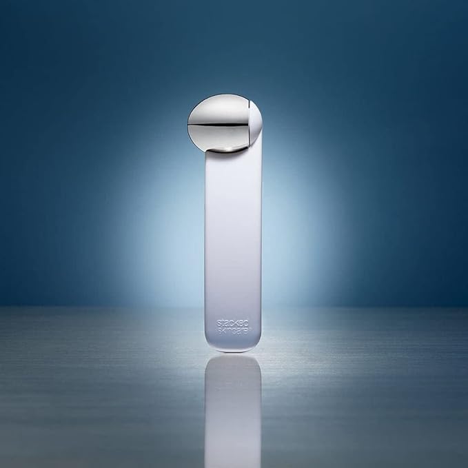 StackedSkincare Cryo Sculpting Ice Roller for Face & Eyes Stainless Steel Facial Ice Roller for Puffiness, Redness & Cooling Facial Massage Designed by an Aesthetician