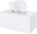 SILUT Tissue Box Cover Rectangular, Extra Large Tissue Box Cover, Plus Size Large Tissue Box Holder, Acrylic Tissue Holder for Bathroom, Home, Restaurant, Kitchen - Matte White, 9.85x5.1x5.28''