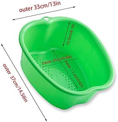 AXLOFO® Foot Soaking Bath Basin, Large Plastic Foot Soaking Tub, Feet Massage Feet Bath Bucket, Great for Getting The Dead/Old Skin Off Your Foots (greenbasin)
