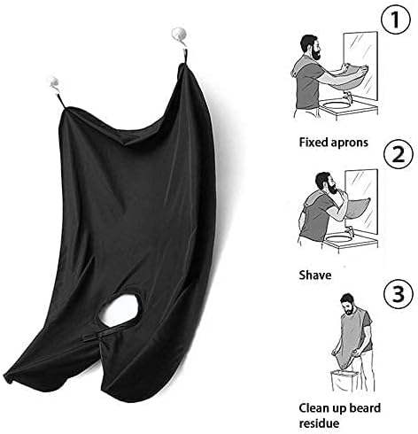 Beard Bib Apron, Beard Trimming Catcher for Men Shaving Hair Clippings Non-Stick Waterproof Grooming Cloth