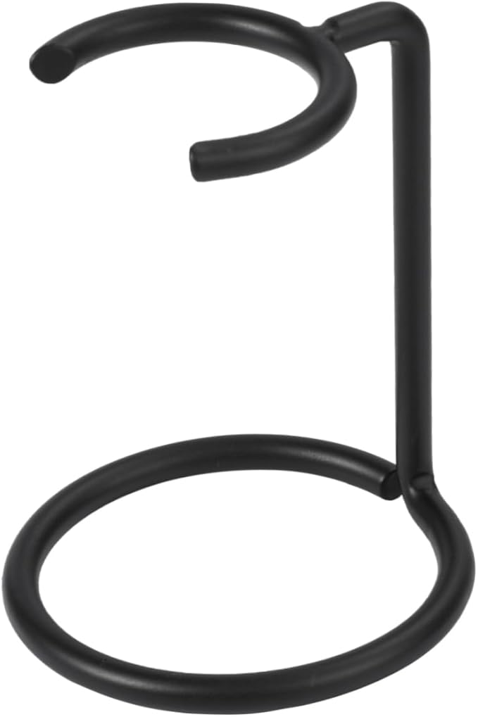 Portable Shaving Brush and Razor Holder Rack Dual Bracket Design for Soap Bowl Beauty Tool Organizer for Bathroom Home and Shop Use Black