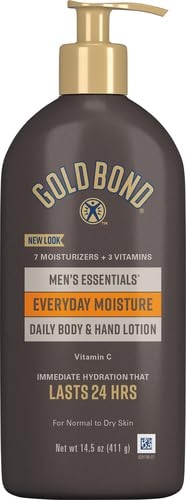 Gold Bond Ultimate Men's Essentials Hydrating Lotion, 14.5 oz., Everyday Moisture for Dry Skin, (Pack of 2)