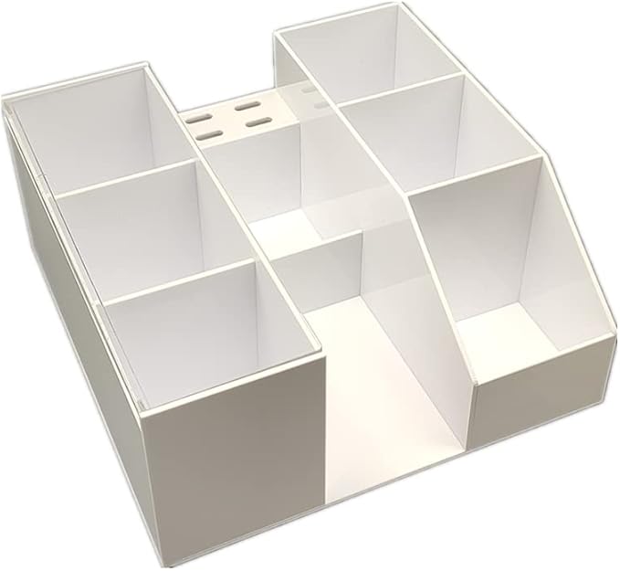 Acrylic Eyelash Beauty Organizer, Grafting Tool Storage With Tweezers Holder Display Boxes for Home Salon (White)