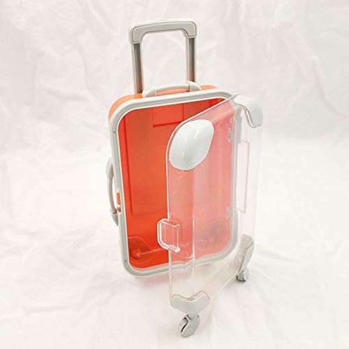 HBZGTLAD 10pcs false eyelashes packaging box pink luggage lashes suitcase luxury mink lashes packing fluffy and curly case empty (Orange)