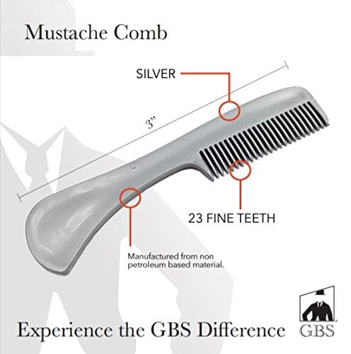 GENTS Mustache and Beard Styling Comb, pocket sized (Tortoise, Black, Grey, 3 Pack)