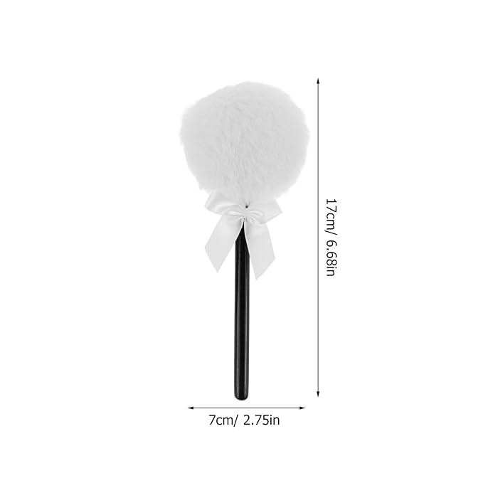 Fluffy Makeup Powder Puff with Handle 6.7 Inch Soft Velour Body Dusting Applicator for Face and Body Powder Setting