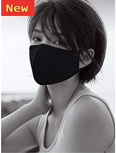 Pack 3 Dust Mouth Mask - All Cotton - Reusable Cloth Comfy Breathable Material Black Pack 3pcs