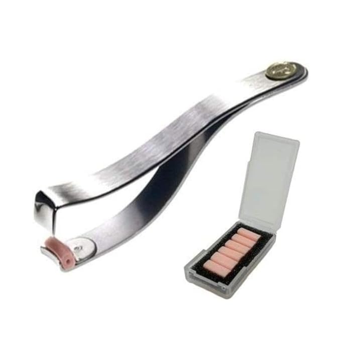 Prima Shogyo Partial Eyelash Curler for Corner Lash - Mini Japanese Eyelash Curler for Inner & Outer Lashes - Includes 6 Extra Rubber Pads - Made in Japan - C-2000