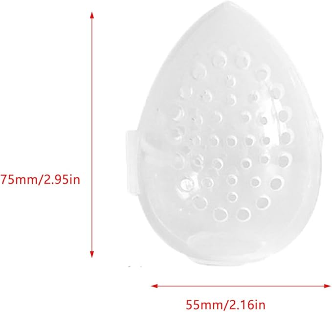 6 Pack Makeup Sponge Holder Carring Case Storage Box Clear Hard Container Protector for Cosmetic Make Up Blending Sponges Powder Puff Beauty Egg Blenders Travel Outdoor