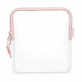 BORSALI TSA Approved Toiletry Bag - Clear Quart Size for 3-1-1 LIquids for Carry On Travel - Toiletries Organizer - Cosmetic Pouch with Zipper - Travel Accessories - Rose