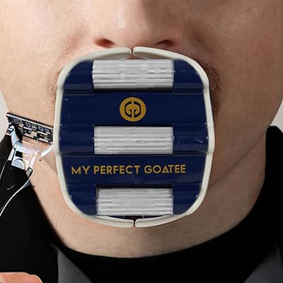 Goatee Shaper Template - Beard Shaping Tool & Guide for Men - Adjustable Goatee Trimming Stencil for Perfect Symmetrical Goatee Every Time | My Perfect Goatee