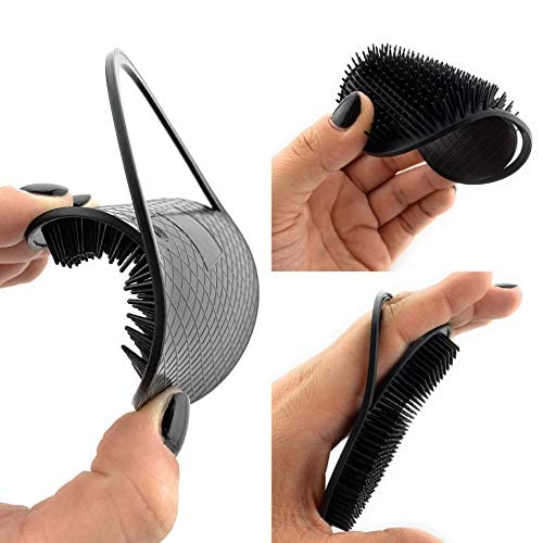 GENTS Palm Hair Brushes – Colorful Portable Styling Combs for All Hair Types, Ergonomic Grip for Easy Use, Set of 8 – Made in USA