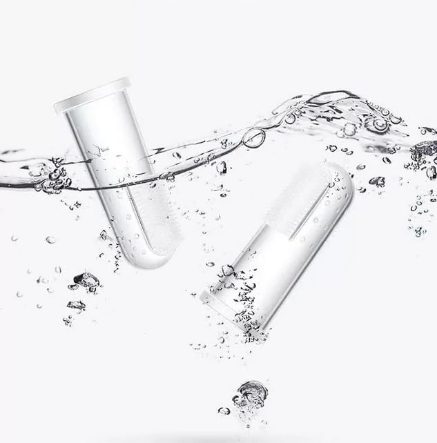2/Pcs Baby Finger Toothbrush Silicone Infant Finger Cleaning Massager Brush for Teeth & Gums