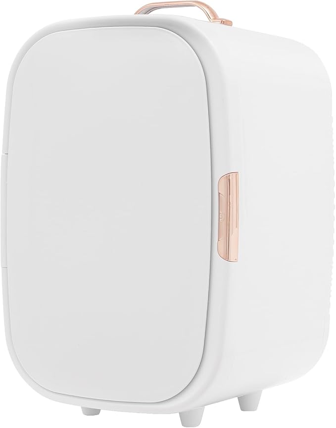 12.68Qt Cosmetic Refrigerator & Warmer, Skincare Fridge with Quiet Technology & Intelligent Temperature Control,Portable Mini Beauty Fridge with Adjustable Shelves for Makeup, Masks, Lipstick (white)