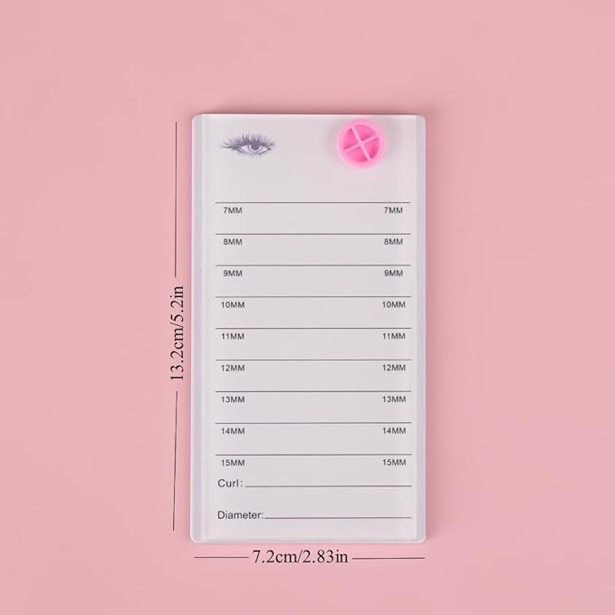 Acrylic Eyelash Pallet For 8 Layers Storage Organizer, Grafting False Eyelashes With 7-15mm Scale Glue Cup Palette, Cosmetic Beauty Extension Supplies (A White Pallet)