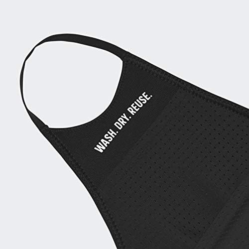 adidas Originals Standard Face Covers 3-Pack, Black/White, X-Small/Small