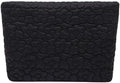 Puffy Quilted Makeup Bag for Women, Cosmetic Bag, Travel Toiletry Organizer Pouch Clutch (Black Flowers)