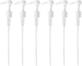 6-Pack Liter 33.8 oz Universal Shampoo Conditioner Pump Dispenser | Fits Most Liter Professional Brand Shampoo and Conditioner Containers with a 1-inch Opening | White | 4cc per Pump | by Geti Beauty