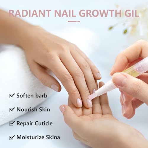 Cuticle Oil Pen, Cuticle Oil for Nail Strengthener, Radiant Nail Growth Oil with Tea Tree Oil, Cuticle Remover Pusher Oil Pen