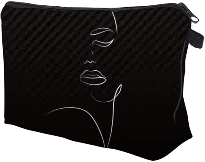 Deanfun Small Makeup Bag for Purse, Waterproof Makeup Bags Roomy Toiletry Pouch Travel Accessories Gifts (55884)